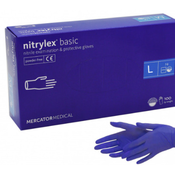 Рукавички гумові Care365 пара Nitrile 1пара в коробці 50 пар