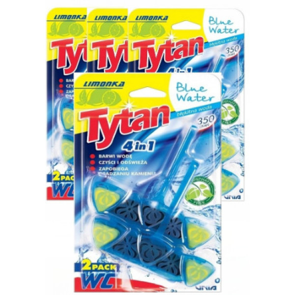 Tytan Чотирьохфазний блок д/унітазу 4 в 1 Blue Water Lime 2 x 0,040 г