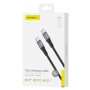 Кабель Foneng X112 1M Metal Head Braided Cable (60W) Type-C to Type-C чорний