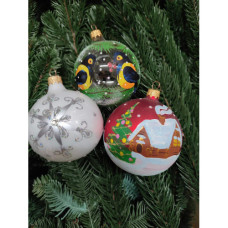 Ялинкова іграшка 80мм скло