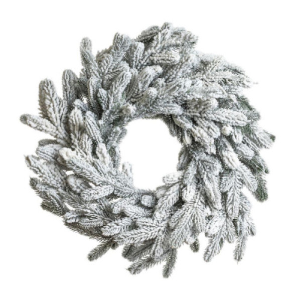 Вінок литий Віденський Засніжений 40 см