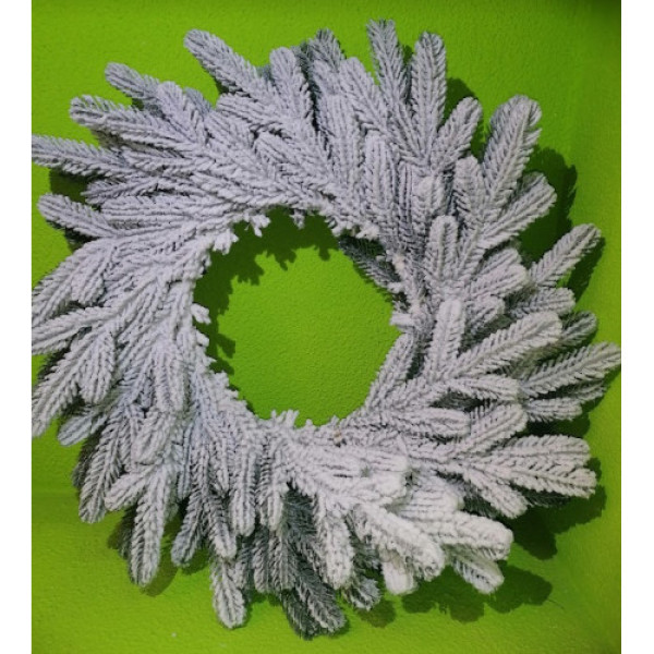 Вінок литий Віденський Засніжений 40 см