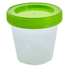 Контейнер "Smart Box" круглий 0,5л., прозорий/оливковий