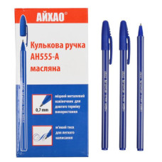Ручка кулькова 555 синя полосата 23828/AH-555 07167