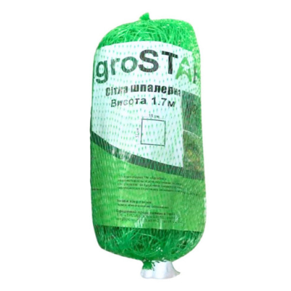 Сітка шпалерна для підтримки рослин 15*17 "AgroStar"1.7*5 м (36шт/ящ)