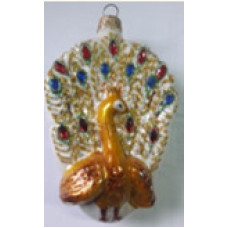 Скляна іграшка 1099 Павлін