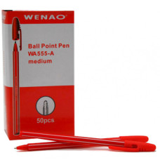 Ручка кулькова №555-A черв. полосата 23829