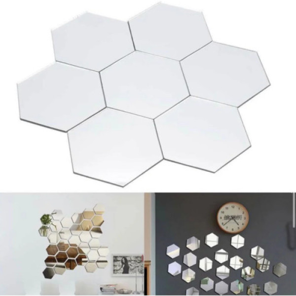 Дзеркальні Елементи Для декору, наклейка настінна 80*70*40 18768-2 (1000)