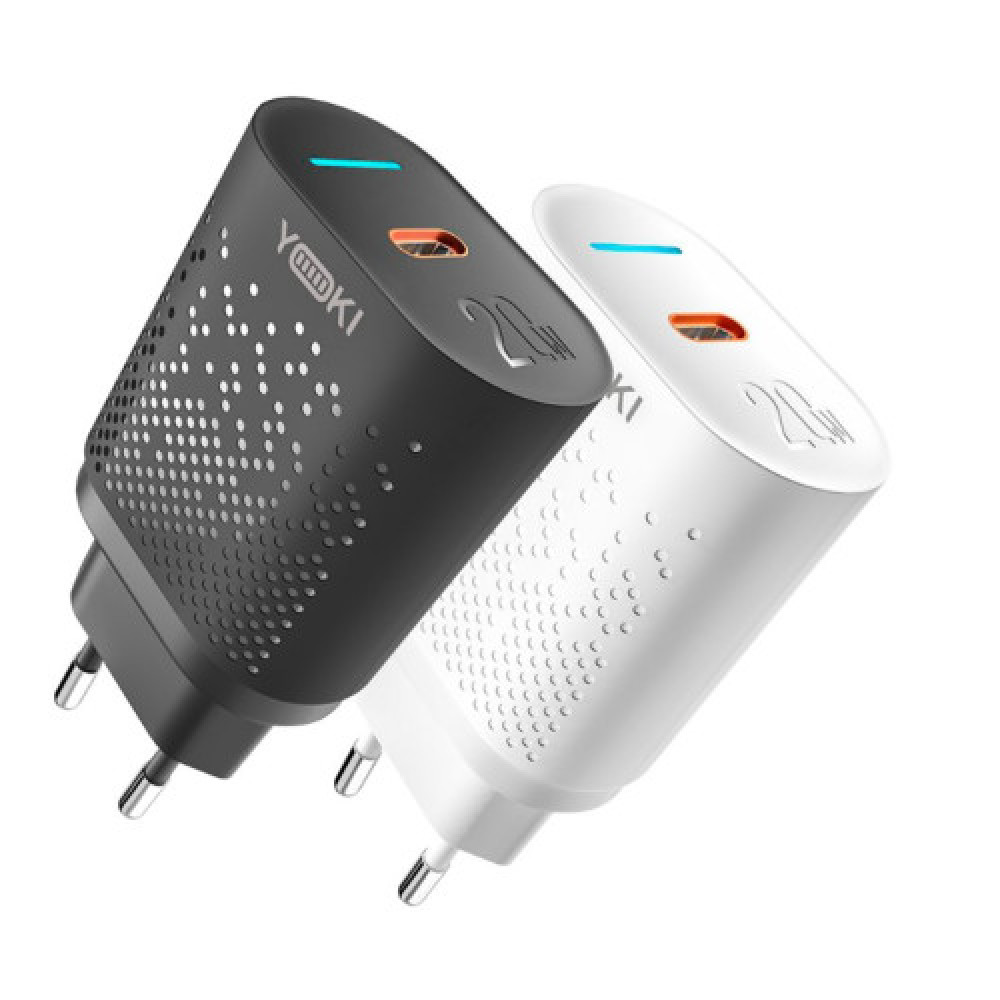 Мережевий зарядний пристрій Yoki Led Series YK-20PD 20W (Чорний)