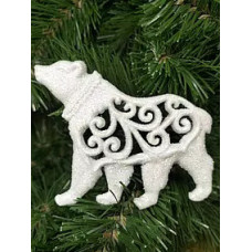 Новорічна підвіска на ялинку Білий Ведмідь №32