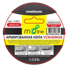 Армована стрічка чорна-поисилена  48*5м m8line (арт.11551)