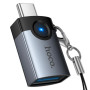 Перехідник Hoco UA46C Type-C male to USB female USB3.0 (Сірий)