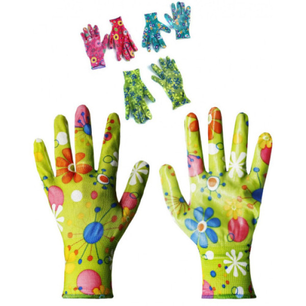 Рукавички прогумовані жіночі з малюнком Х4-2