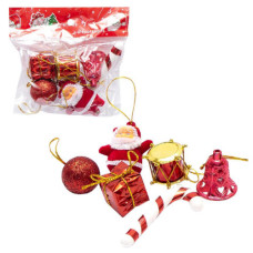 Набір новорічних підвісних прикрас 6шт 23F054