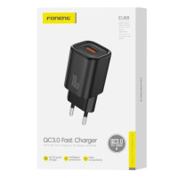 Мережевий Зарядний Пристрій Foneng EU68 USB-A Charger (18W) чорний