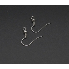 Заготовки для сережок 1шт Швенза срібло/золото (HW-002)