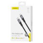 Кабель Foneng X112 1M Metal Head Braided Cable (PD27W) Type-C to Lightning чорний