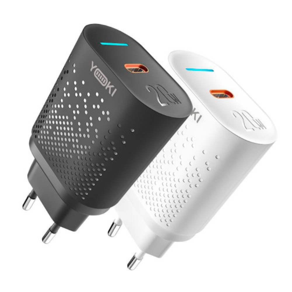 Мережевий зарядний пристрій Yoki Led Series YK-20PD 20W (Бiлий)