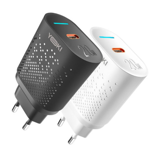 Мережевий зарядний пристрій Yoki Led Series YK-20PD 20W (Бiлий)