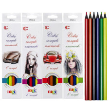 Олівець 6 кольорів CR555-6 White Night "С"