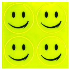 Наклейка світловідбиваюча 4 штуки "Смайл" веселий 133